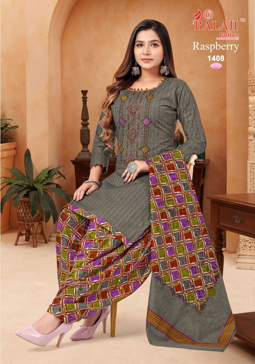 Balaji Rasberry Vol 14 Embroidery Cotton Dress Material Catalog
